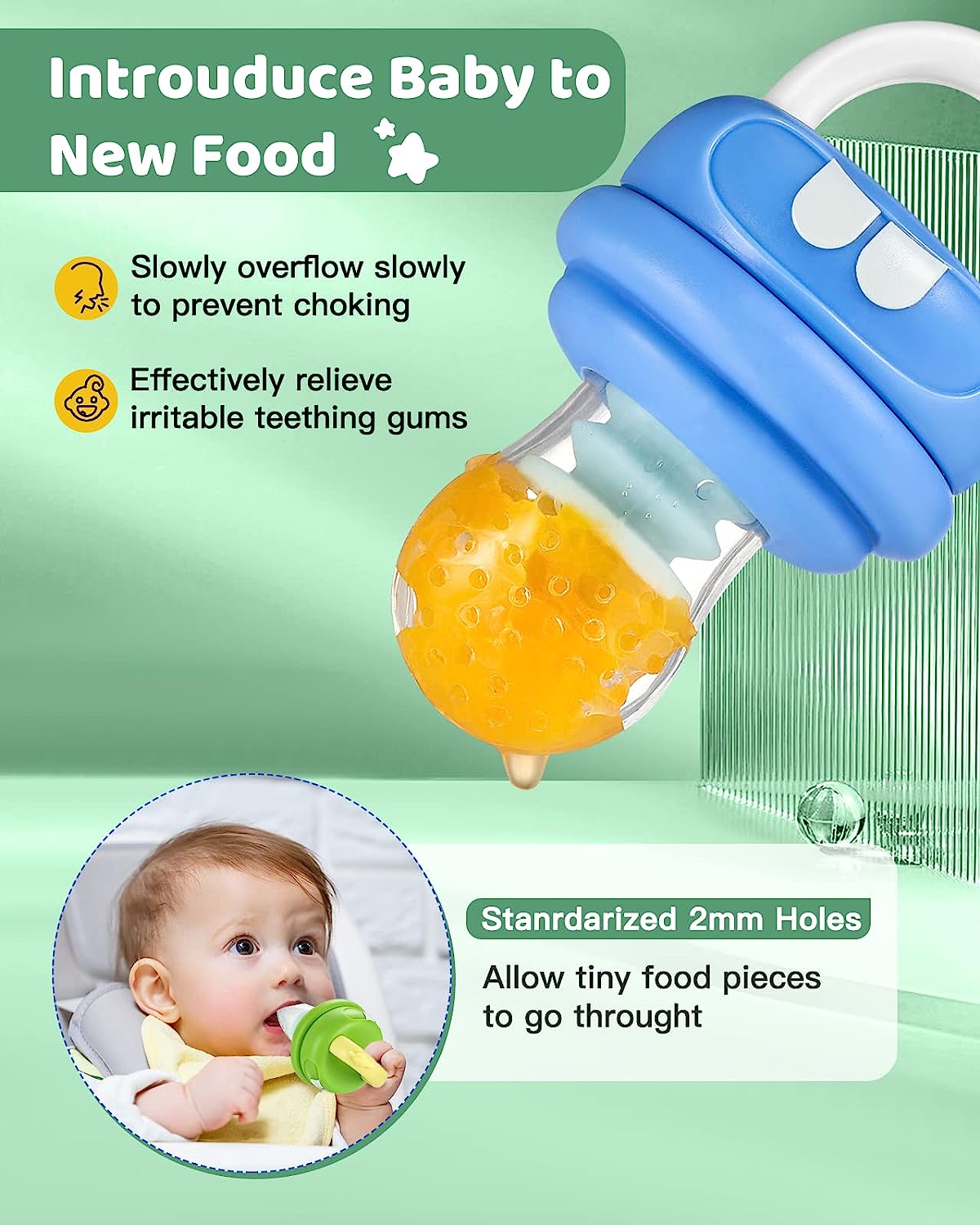 Baby Fruit Food Feeder Pacifier- 2-Pack