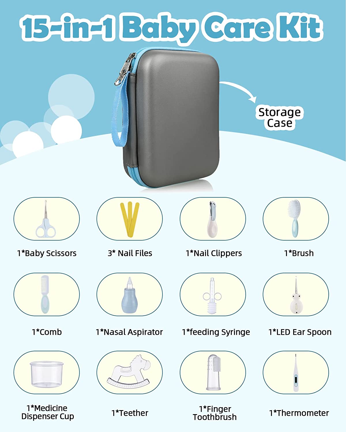 15 in 1 Safety Care Set-Newborn Nursery Health Care Set