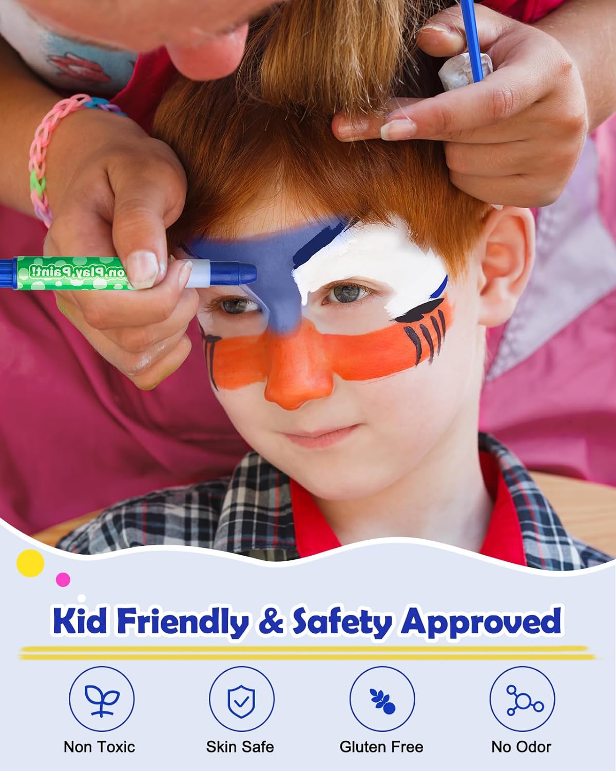 24 Colors Twistable Face Paint Crayons for Kids-Lictin
