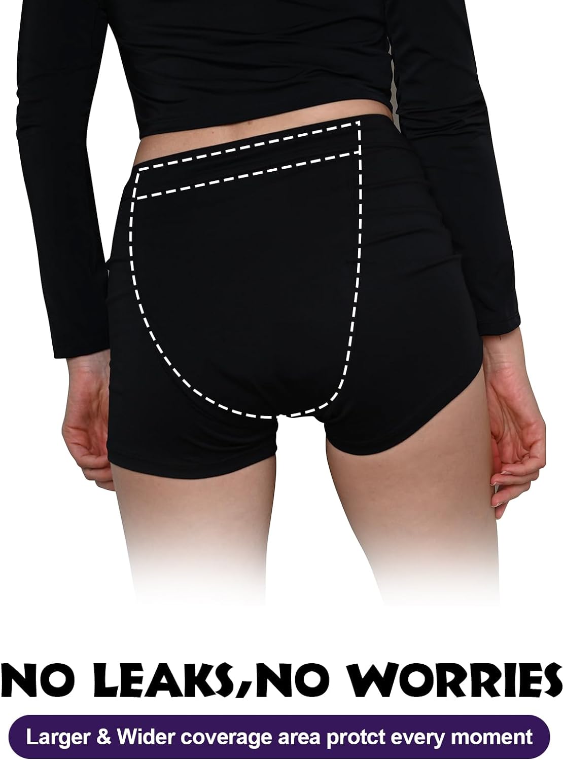 Lictin Period Underwear for Women, 2 Packs Absorbent Period Panties - Menstrual, Postpartum Briefs, Incontinence Underwears