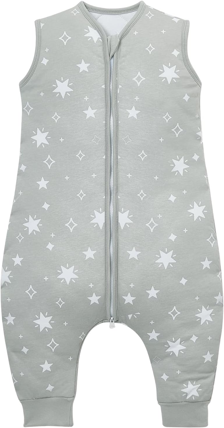 Lictin Toddler Sleep Sack with Feet - Sleep Sack 3t-4t Year Winter, 2.5 TOG Baby Sleeping Bag Sleeveless, Cotton Wearable Blanket with Legs for Infant Toddler from 100cm-110cm