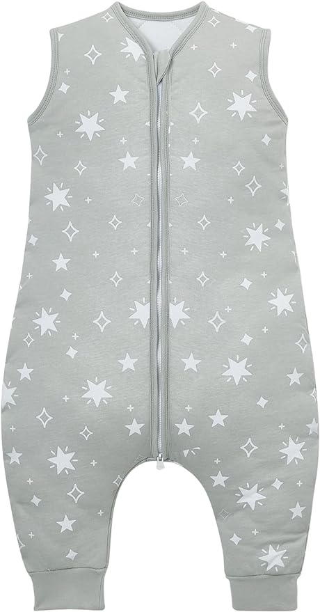 Lictin Toddler Sleep Sack with Feet - Sleep Sack 3t-4t Year Winter, 2.5 TOG Baby Sleeping Bag Sleeveless, Cotton Wearable Blanket with Legs for Infant Toddler from 100cm-110cm