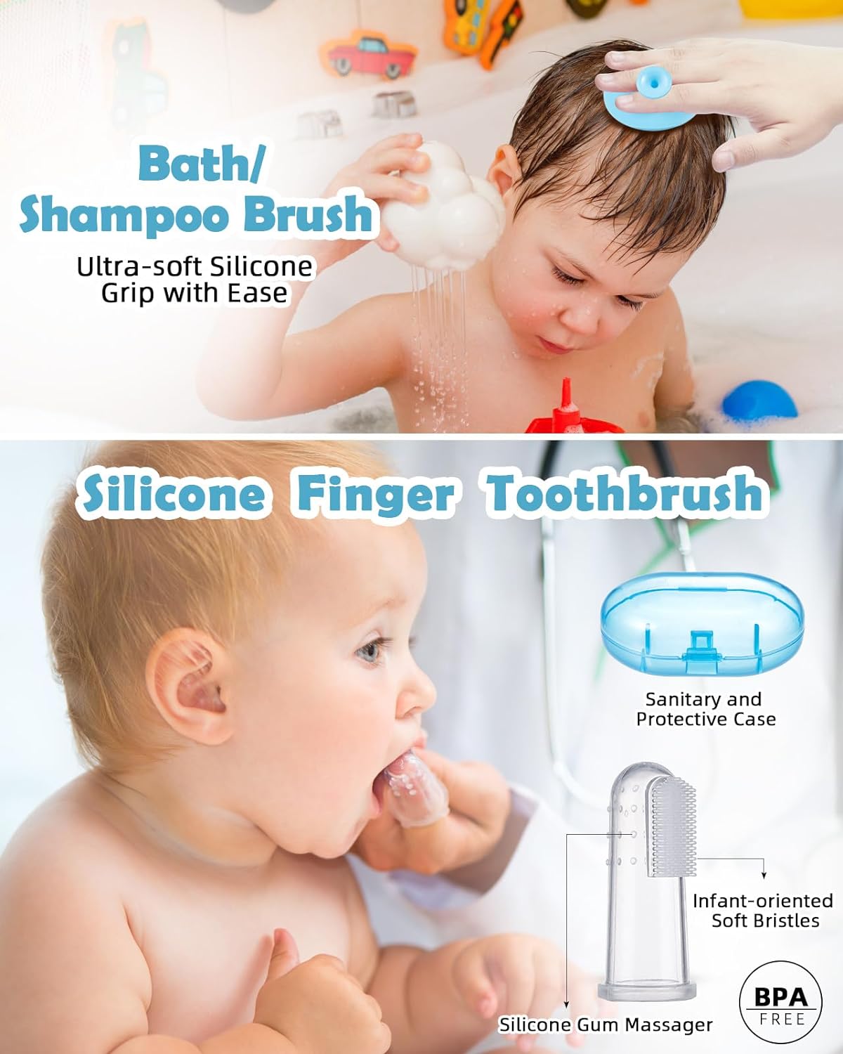 Baby Grooming and Health Kit, Lictin Safety Care Set, Newborn Nursery Health Care Set with Hair Brush,Comb,Nail Clippers and More for Newborn Infant Toddlers Baby Girls Boys