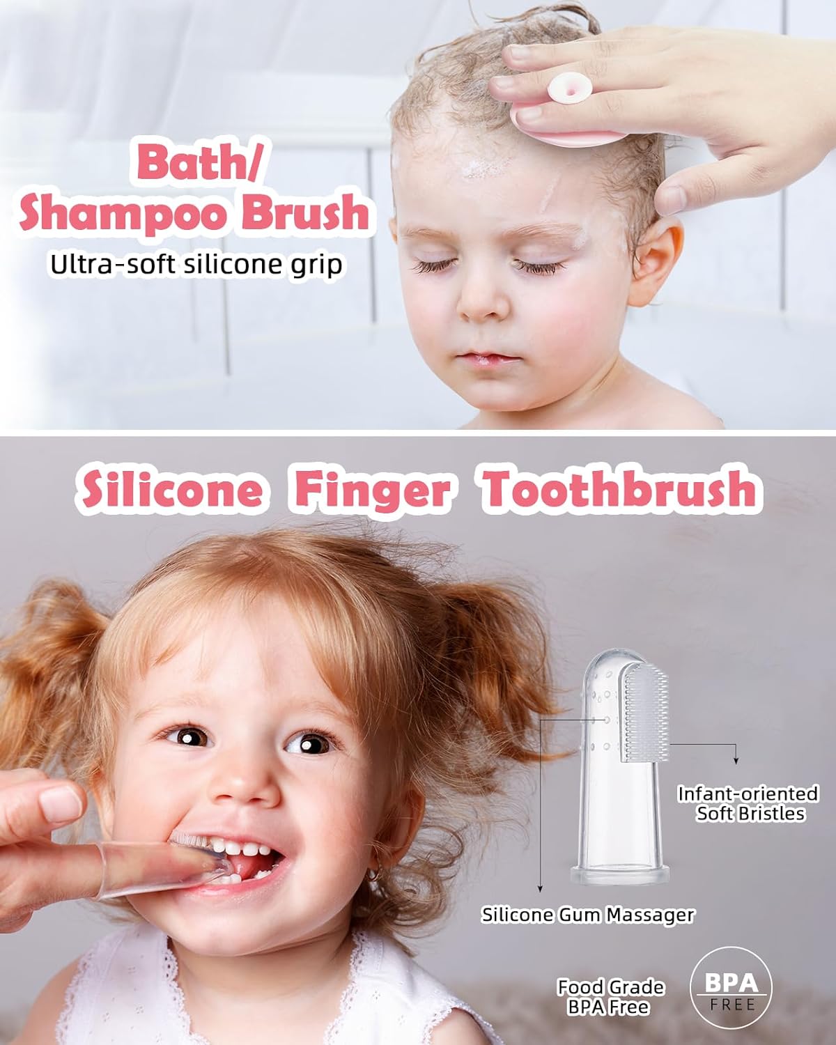 Baby Grooming and Health Kit, Lictin Nursery Care Kit, Newborn Safety Health Care Set with Hair Brush,Comb,Nail Clippers and More for Newborn Infant Toddlers Baby Girls