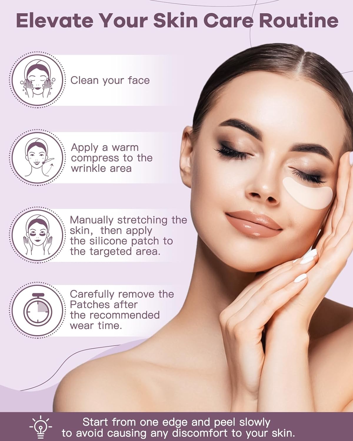 Reusable Anti-Wrinkle Patches, Reusable Silicone Patches Set Eye Patches Wrinkle Patches, Forehead Wrinkle Patches