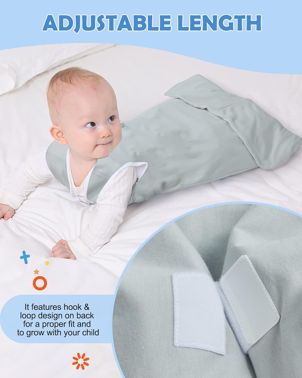 Lictin Baby Sleep Sacks-3 Packs Cotton Baby Wearable Blanket 0.5 TOG,Unisex Sleepsack 0-6 Months, Baby Sleeping Bag with 2-Way Safe Zipper for Baby Boy or Girl