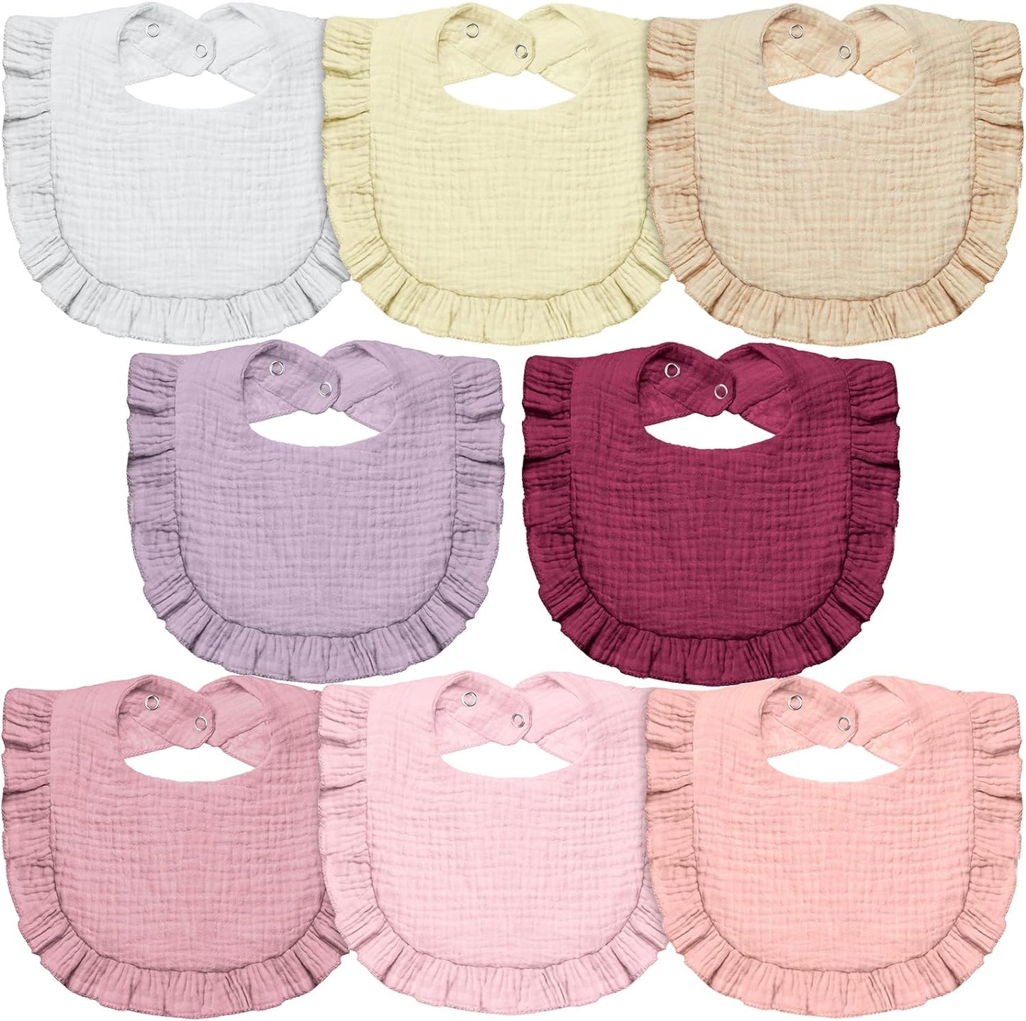 Lictin Muslin Baby Drool Bibs - 8 Pack Baby Bandana Drool Bibs Cotton Unisex