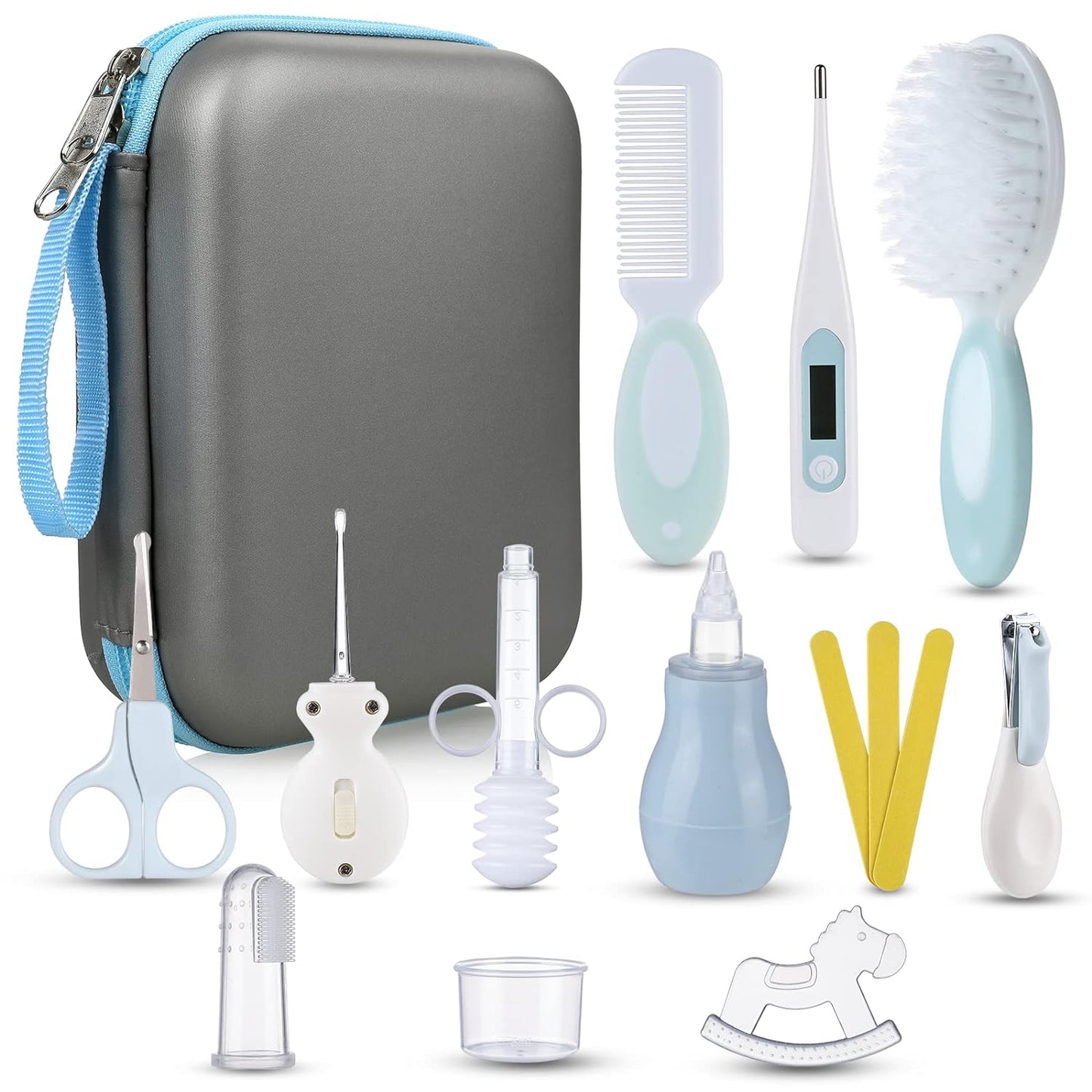 Baby Grooming and Health Kit, Lictin Nursery Care Kit, Newborn Safety Health Care Set with Hair Brush,Comb,Nail Clippers and More for Newborn Infant Toddlers Baby Boys