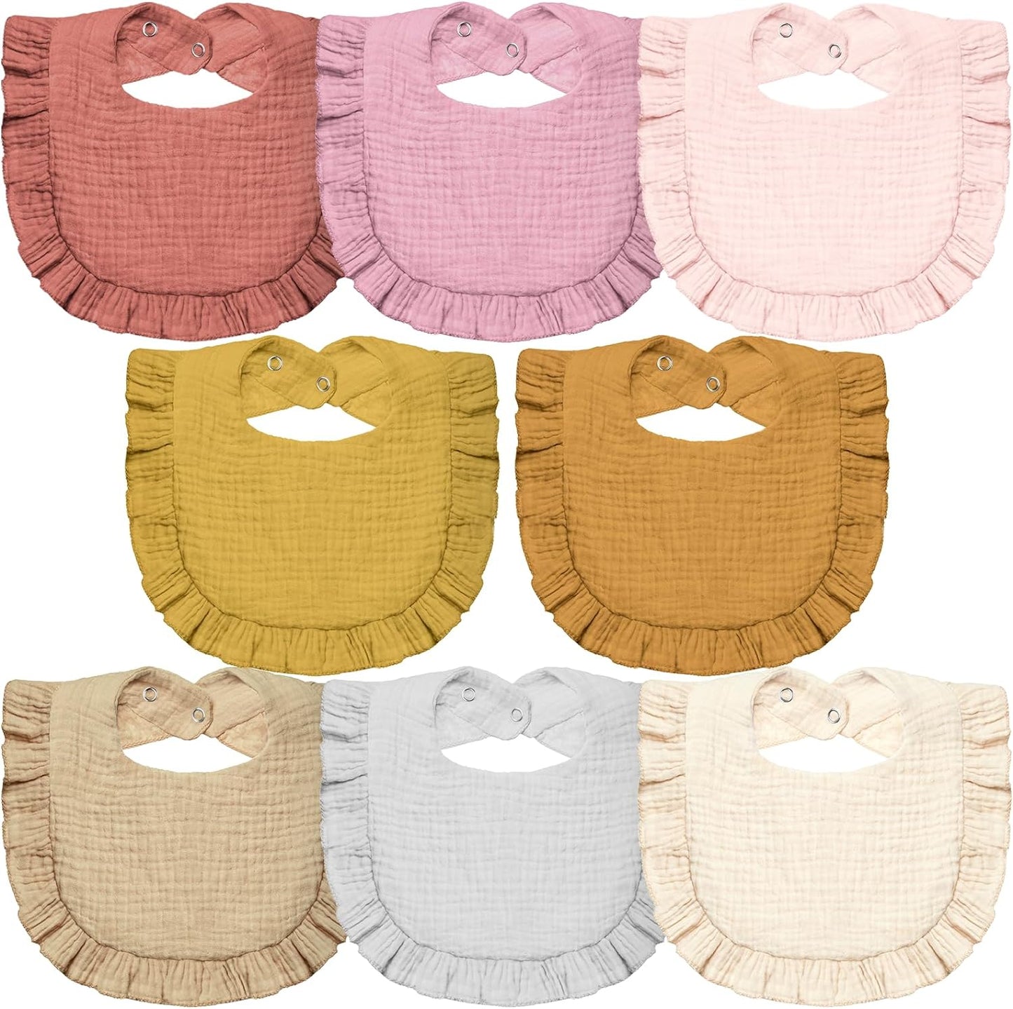 Lictin Muslin Baby Drool Bibs - 8 Pack Baby Bandana Drool Bibs Cotton Unisex