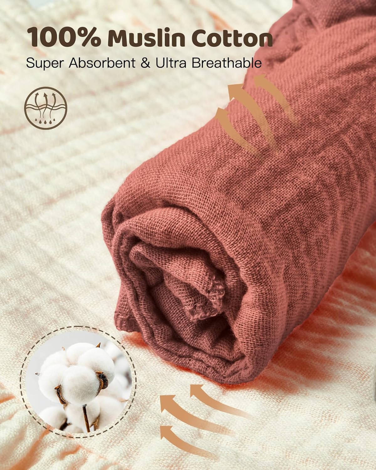 Lictin Muslin Baby Drool Bibs - 8 Pack Baby Bandana Drool Bibs Cotton Unisex