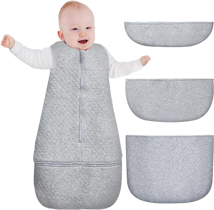 Lictin Baby Sleeping Bag, 2.5TOG Sleeveless Sleep Sack with 3 Detachable Bottoms, Unisex Swaddle Wearable Blanket with Adjustable Length for Baby Infant Toddler (6-24 Months)