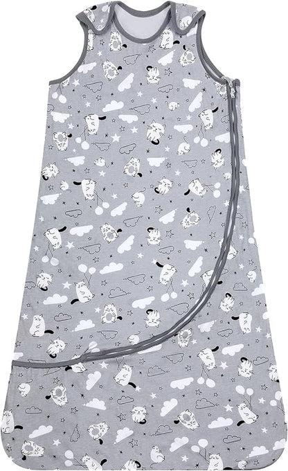 Lictin Baby Sleeping Bag Summer - 0.5 TOG Baby Sleeping Sack of 100% Cotton with 2-way Zipper Wearable Blanket for 3-18 months babies, infants and toddlers